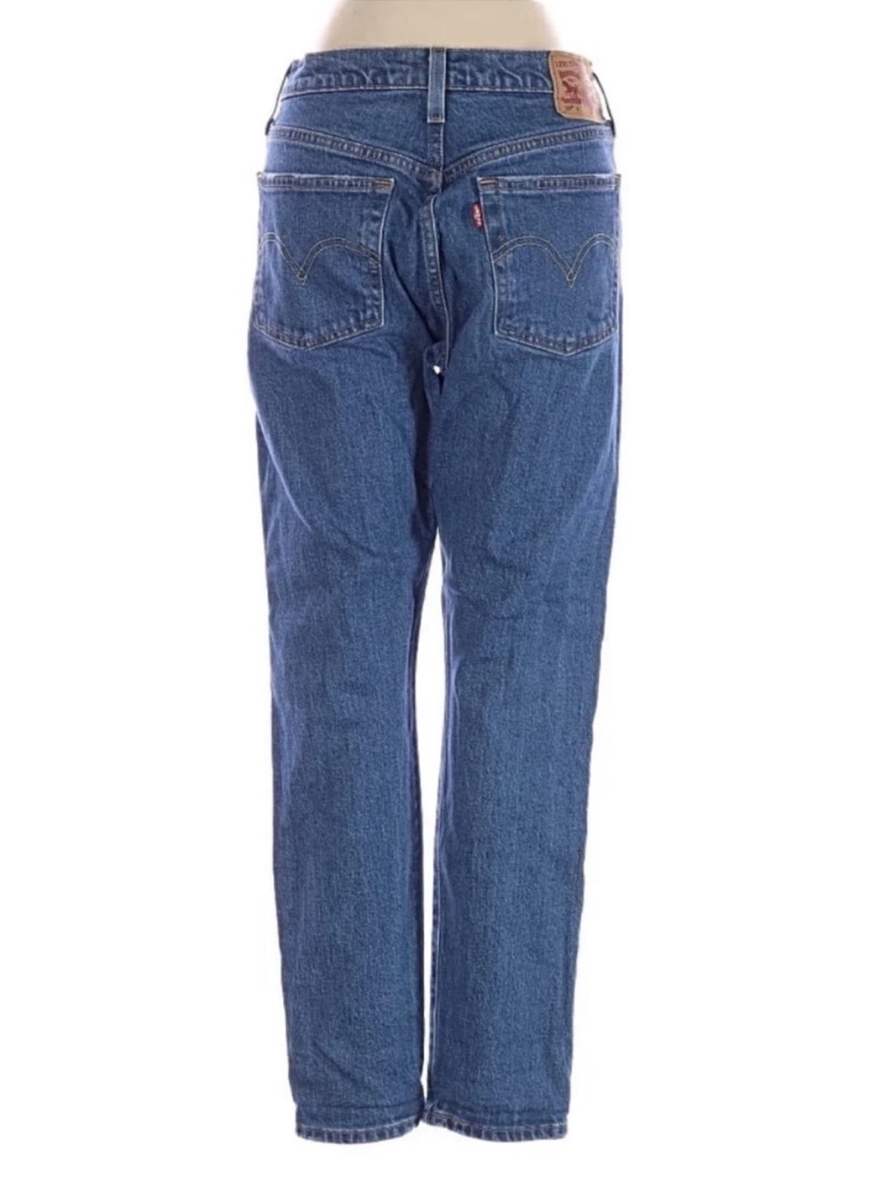 Levi’s 501 Distressed Jeans Medium Wash Button Fly Straight Leg 26 - Picture 3 of 5